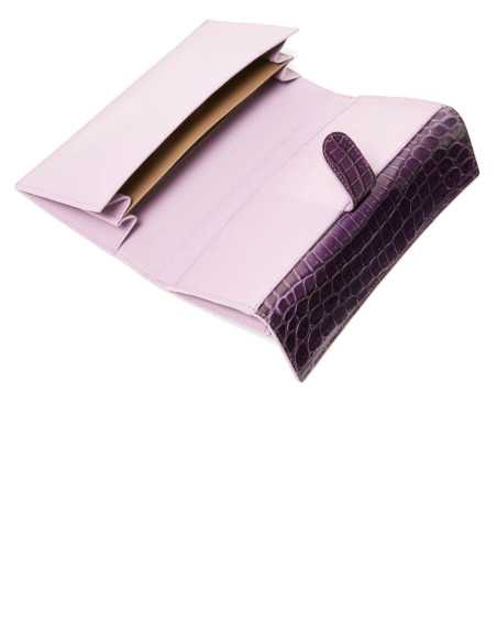 Luxuriöses Damen-Portemonnaie aus Krokodilleder – Elegant und Geräumig