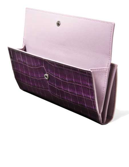 Portafoglio Continentale Lusso in Coccodrillo da Donna – Elegante e Capiente