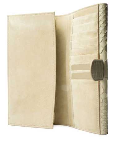 Sophisticated Women's Python Leather Wallet –...