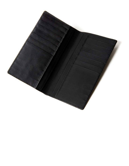 Portefeuille Long en Cuir d'Autruche pour Homme avec Porte-cartes
