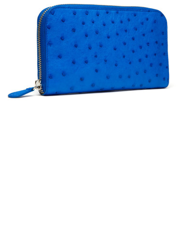 Portefeuille Femme en Cuir d'Autruche Véritable...