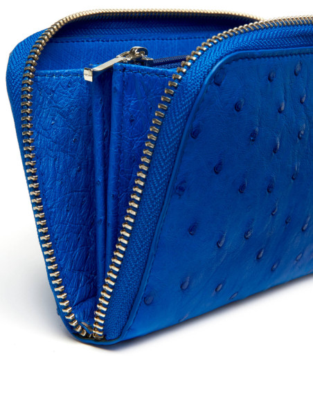Women's Genuine Ostrich Leather Zip Wallet – Elegant & Customizable