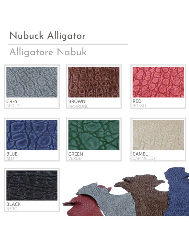 Sangle de ceinture en cuir ALLIGATOR NUBUCK...