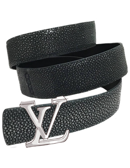Sangle de ceinture en cuir de raie compatible avec boucle Initiales Louis Vuitton