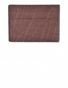 Cartera Delgada de Tarjetas de Crédito en Cuero de Elefante