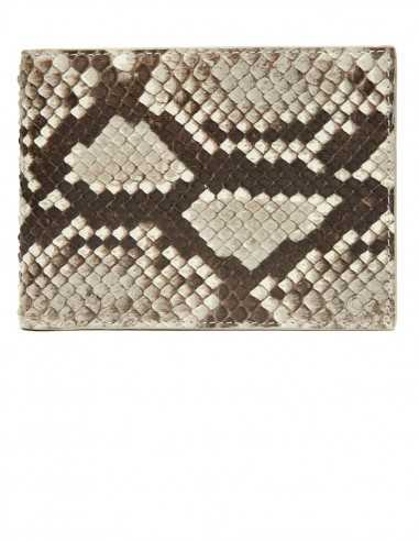 Premium Men's Diamond Python Snake Skin Bifold...