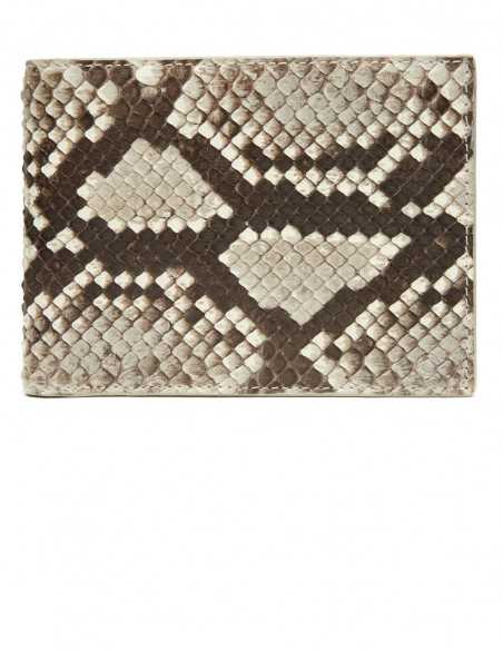 Premium Men's Diamond Python Snake Skin Bifold Horizontal Wallet