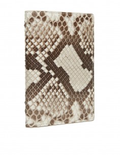 Men's Snake Skin Bifold Vertical Wallet, Diamond Python Wallet
