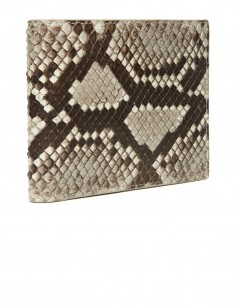 Men's Snake Skin Bifold Square Wallet, Diamond Python Wallet