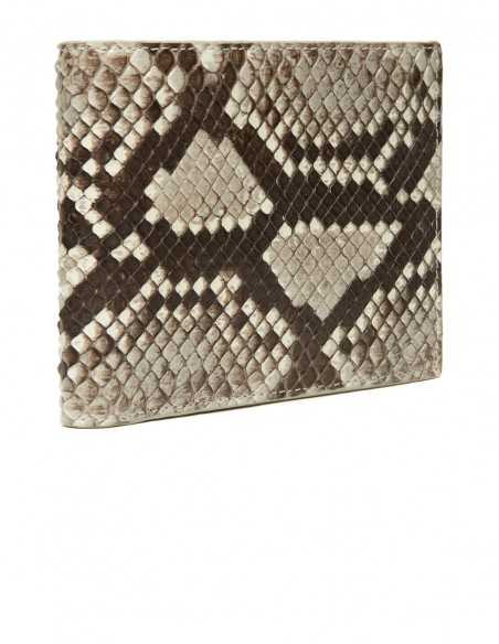 Men's Snake Skin Bifold Square Wallet, Diamond Python Wallet