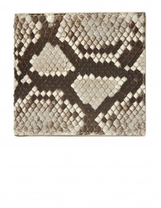 Men's Snake Skin Bifold Square Wallet, Diamond Python Wallet 2