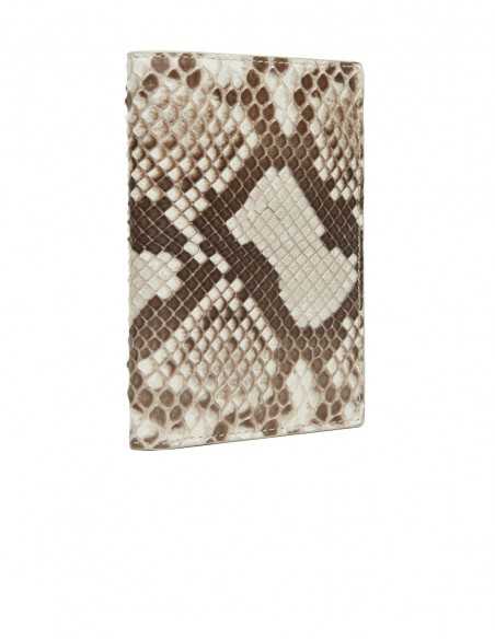 Men's Snake Skin Compact Wallet, Diamond Python Slim Wallet