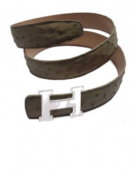 Belt Strap made of Genuine OStRICH Leather for H Buckles