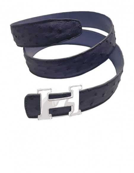 OSTRICH Belt Strap for HERMES Buckles with Pin
