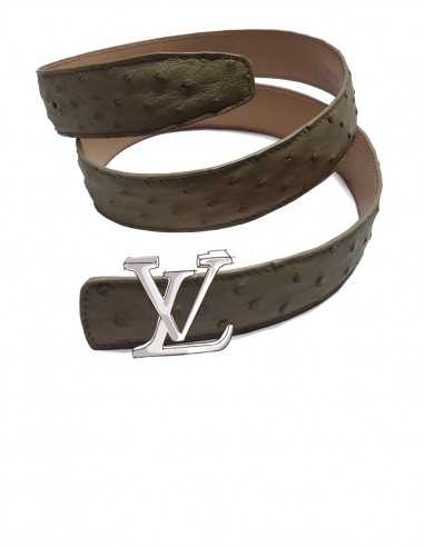 OSTRICH Belt Strap for LOUIS VUITTON Detachable Buckle