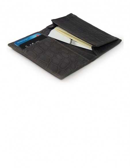 Alligator Business Card Holder with Gusset