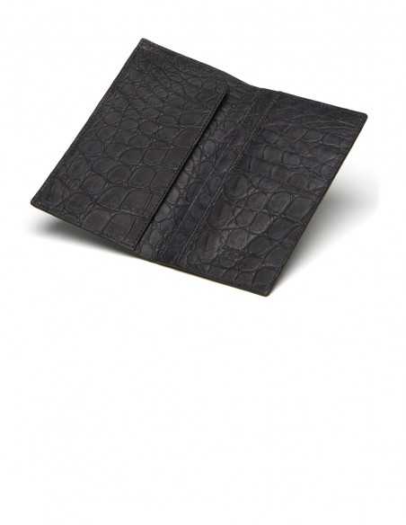 Men's Tuxedo Alligator Belly Long Wallet IN&OUT