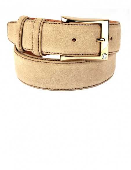 Casual Natural Sand Premium Suede Leather Men's Belt