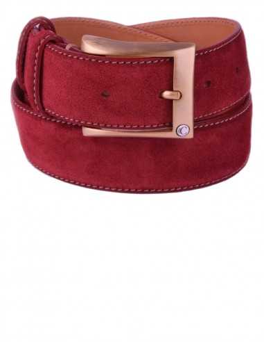 Casual True Red Premium Suede Leather Men's Belt