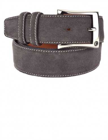 Casual Lava Grey Premium Suede Leather Men's Belt