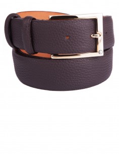 Classic Black Soft Grain Naturally Wrinkled Leather Men's Belt 2