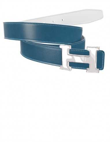 Sangle de ceinture en cuir de veau lisse pour le Kit de Boucle de Ceinture HERMES