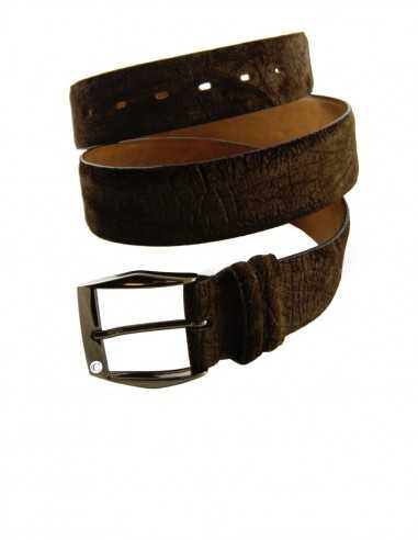 Hippopotamus Leather Men's Belt, Genuine Hippo Leather