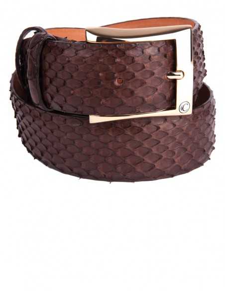 Ceinture de sport pour homme en véritable python - Exotique et résistante
