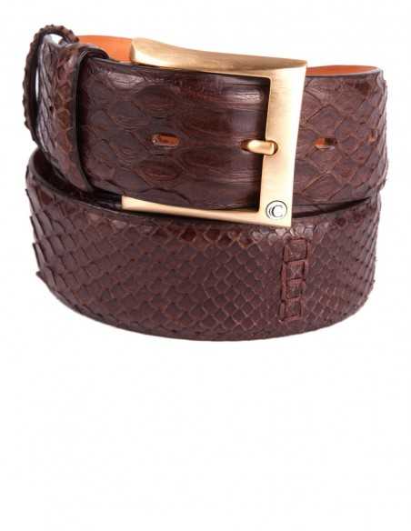 Ceinture de sport pour homme en véritable python - Exotique et résistante