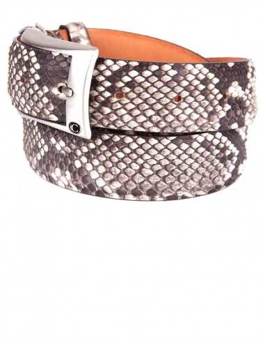 35MM Men's Belt Made of Genuine Diamond Python Flank Cut