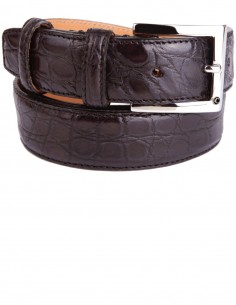 Dark Tan Alligator Formal Men's Belt