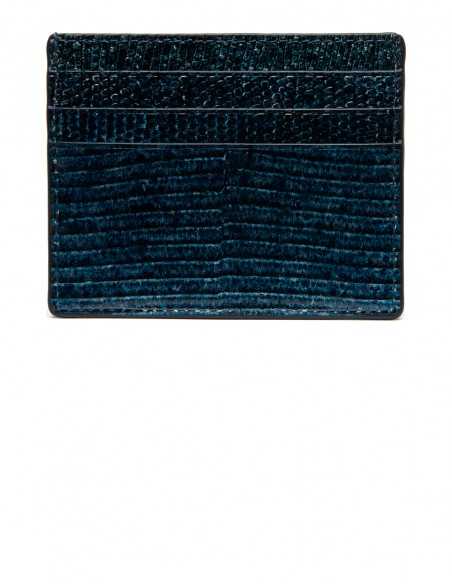 Porta Carte di Credito Slim in Pelle di Lucertola
