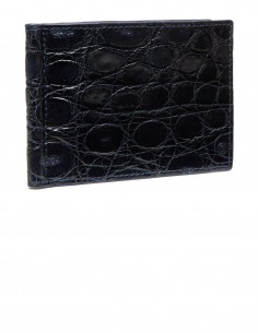 Money Clip Alligator Wallet with Calfskin and Alligator Lining 2