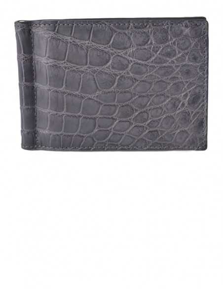 Glossy Alligator Money Clip Wallet