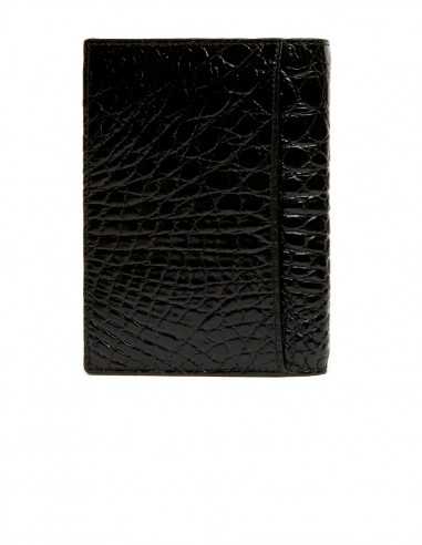 Men's Bifold Alligator Flank Long Wallet Back Pocket