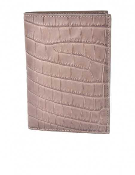 Matte Alligator Belly Vertical Wallet
