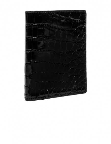 Glossy Alligator Compact Wallet