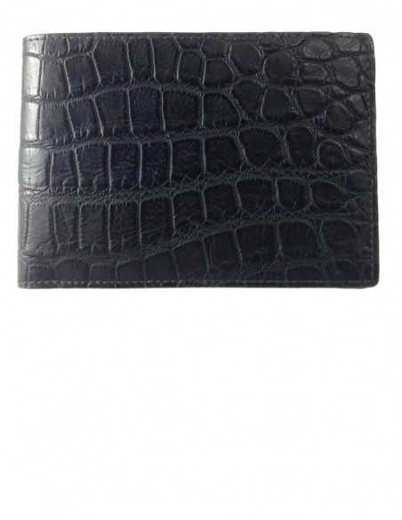 Matte Black Alligator Bifold Men's Wallet