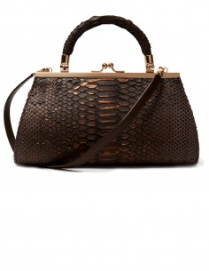 The Python Leather Clutch Bag, Crossbody Snakeskin Bag 2