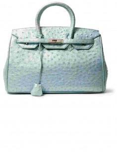 Audrey Crossbody Ostrich Fashion Bag with Calf lining
