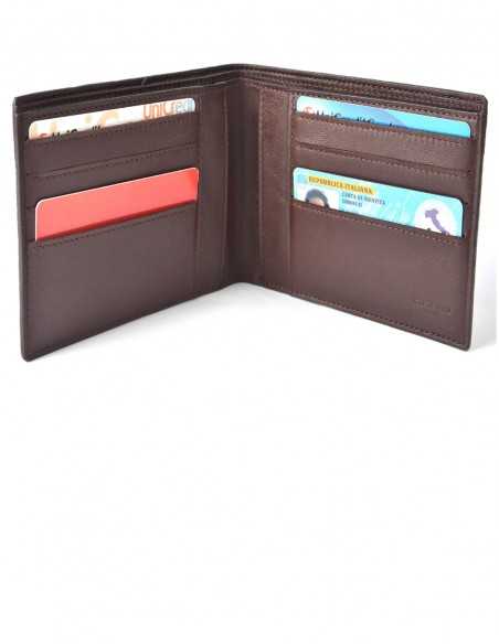 Men's Square Elephant BiFold Wallet Interior Organization