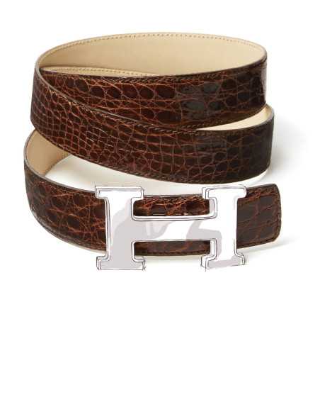 Cintura di ricambio in COCCODRILLO per fibbie HERMES H
