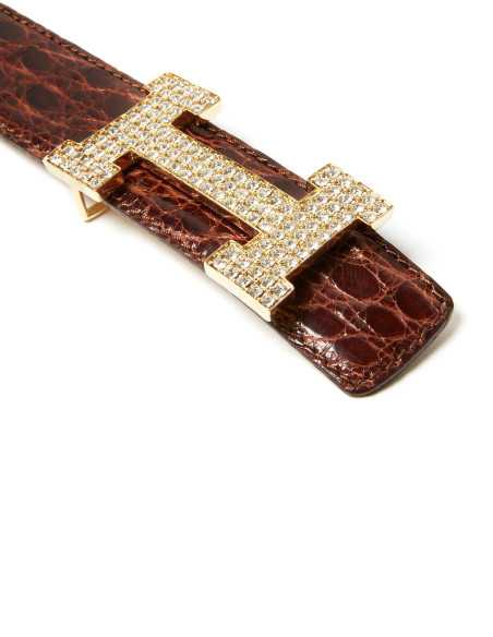 Cintura di ricambio in COCCODRILLO per fibbie HERMES H