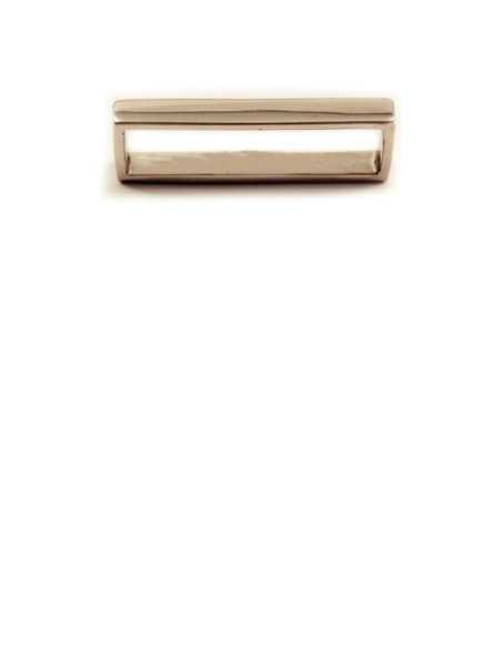 A0288/35 Silberne quadratische Schlaufe für 35-mm-Edelschnallen