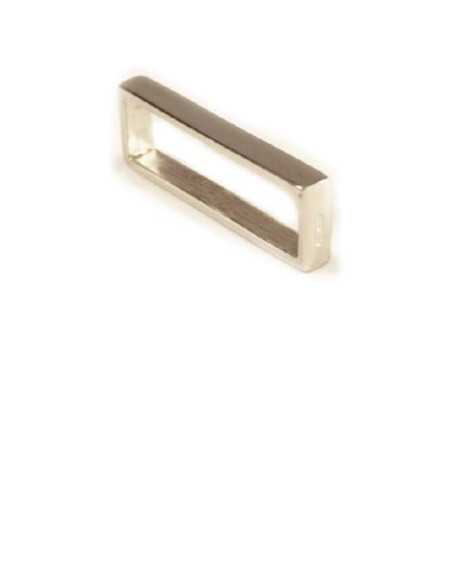 A0288/35 Boucle carrée argentée pour boucles précieuses 35MM