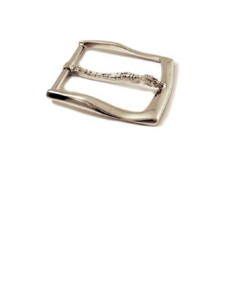 A0860/40 Hebilla de 40MM en Plata Esterlina 925 con Detalle de Púa de Serpiente Trabajada | Diseño Único y Detallado