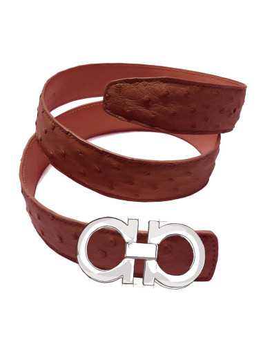 Cintura in STRUZZO per Fibbia Gancini SALVATORE...