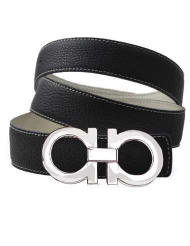 Double-Face-Gürtel aus BEDRUCKTEM KALBSLEDER...