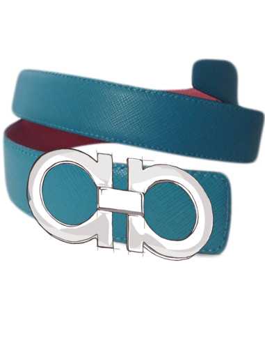 Double-Face-Gürtel aus BEDRUCKTEM KALBSLEDER...