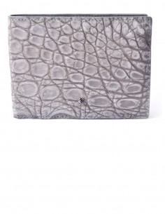 Men's Horizontal Nubuck Alligator BiFold Wallet